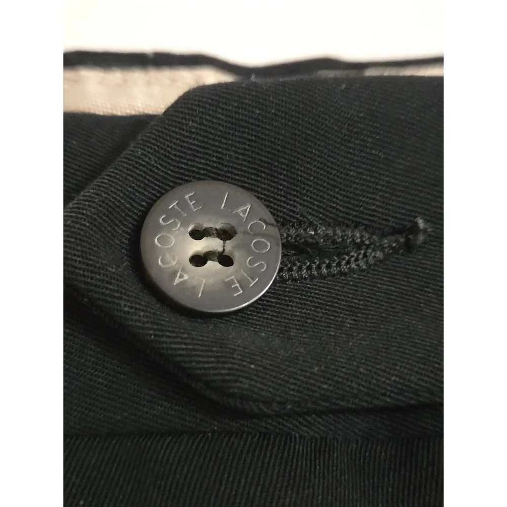 Lacoste Slacks Pants Size 32 Men's Black Dress Classic Fit Trousers